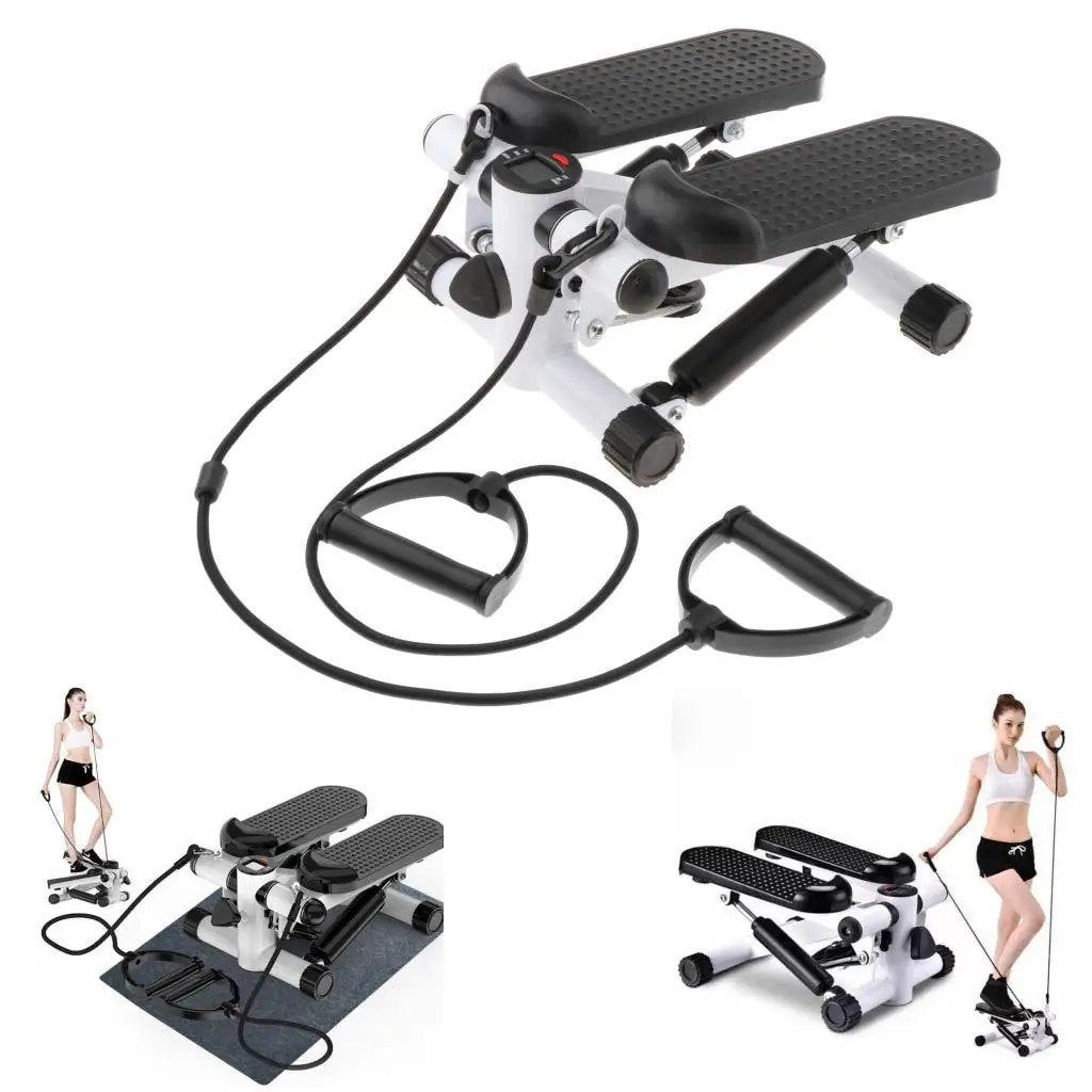 Compact Mini Stair Stepper with Resistance Bands